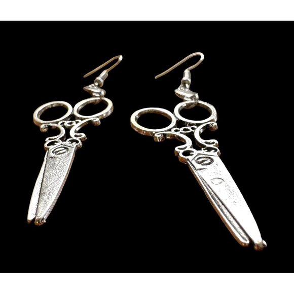 Scissor Earrings New Dangle Hooks Sewing Seamstress Cross Stitch Needlep… - Picture 2 of 12